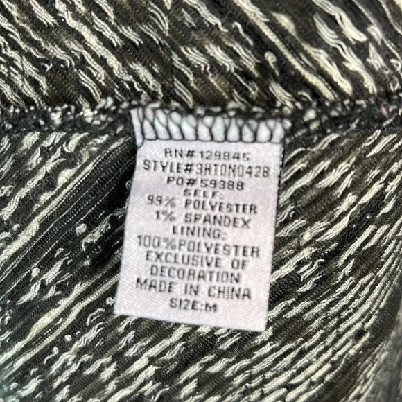 BAILEY BLUE Lace Peekaboo Midriff Fit & Flare Dress Black White Retro Size M - Picture 6 of 10